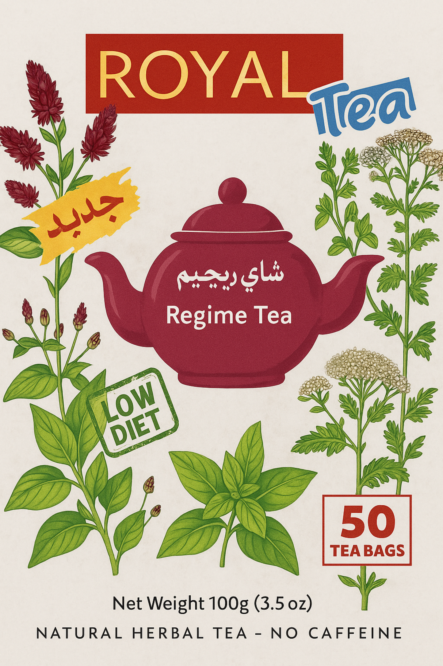 ROYAL Regime Tea – 100% Herbal, Detox & Slimming, 50 Bags